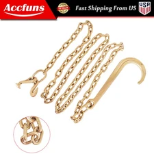 5/16 x 10 FT Grade 70 Tow Chain 15" Mini J Hook Recovery Wrecker Axle