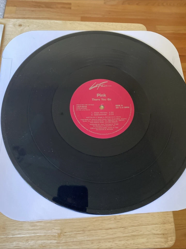 PINK THERE YOU GO 12" 1989 LAFACE LFDP 4418 DJ PROMO Debut Single NM Condition - Image 2 of 4
