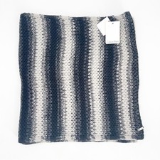 CALVIN KLEIN Scarf Infinity Loop Knit Yarn Winter Fall One Size Gray Black NWT