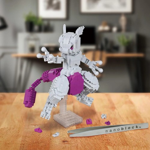 Kawada Nanoblock Pokemon Mewtwo Deluxe Edition 620 Pieces NBPM_101 From Japan - Picture 2 of 3