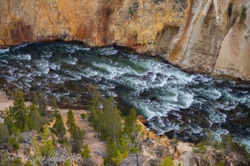 Yellowstone National Park print, Wyoming wall art, Lookout point print