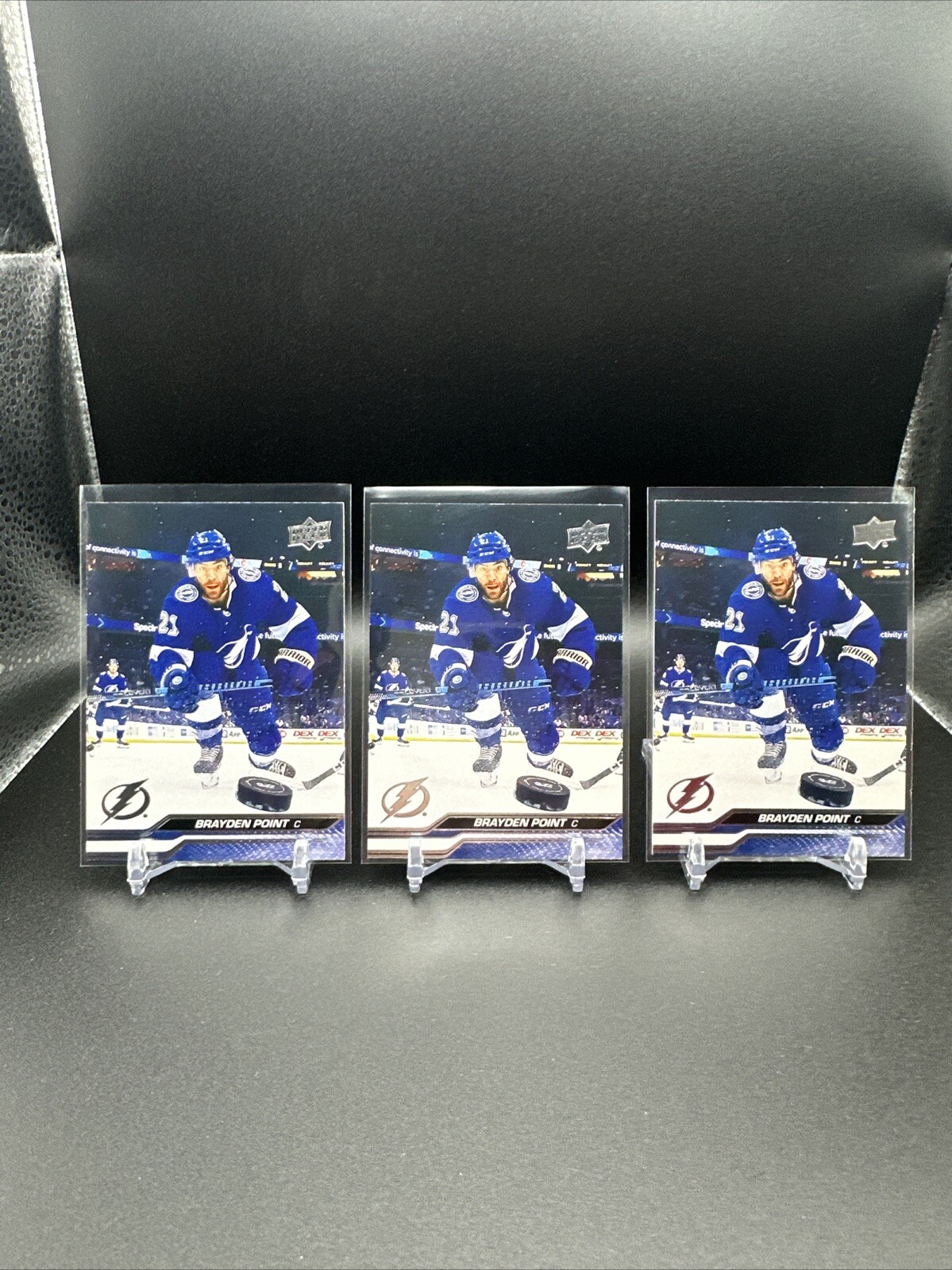 2023-24 Upper Deck Hockey Series 2 Base Brayden Point #411 Lot Of 3 Cards