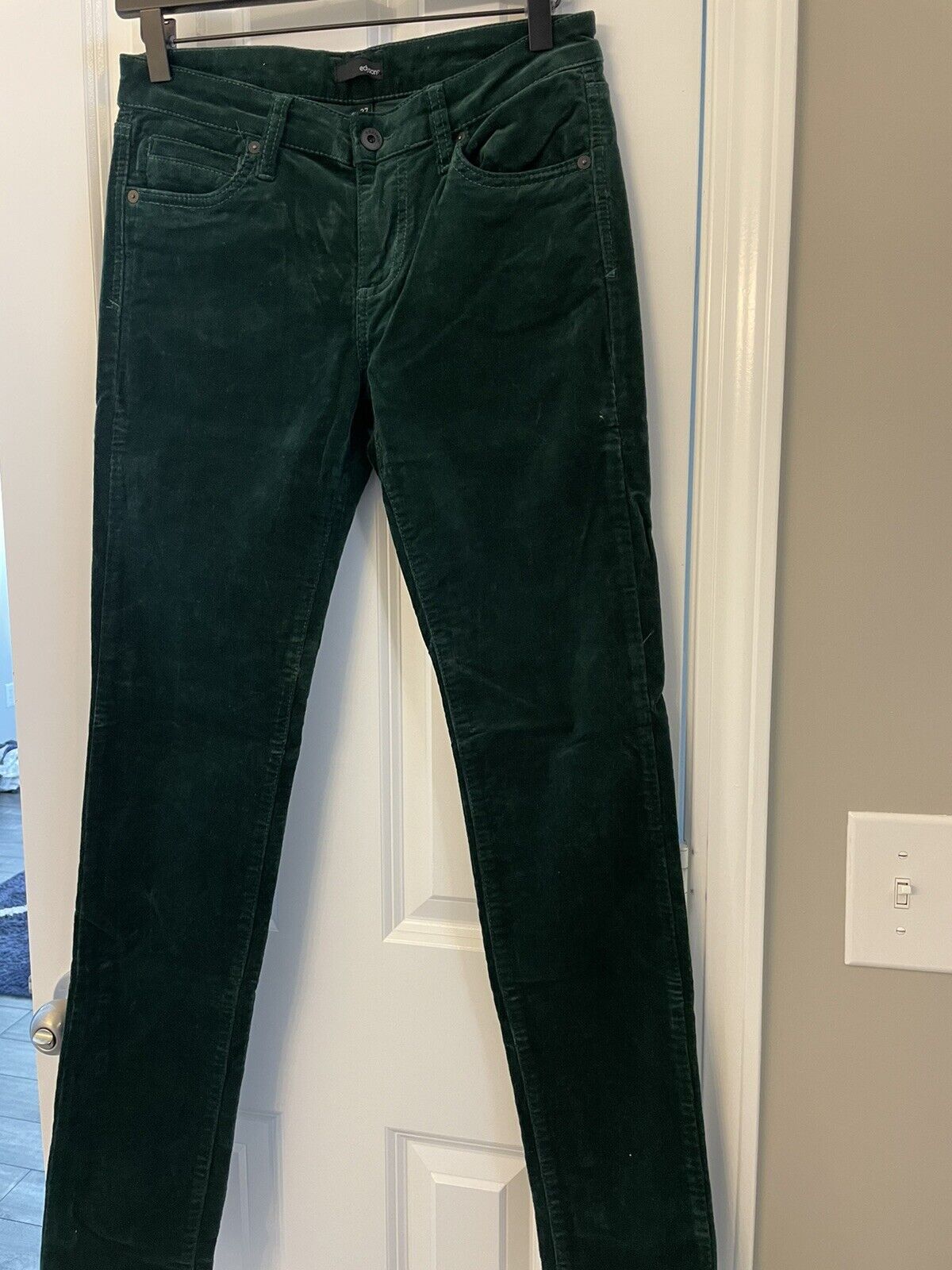 Women’s Dark Green corduroy pants. Size 27.