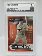 2005 Zenith Epix Ted Williams 654/750 ORANGE #E20 Red Sox Golden Grading MINT 9