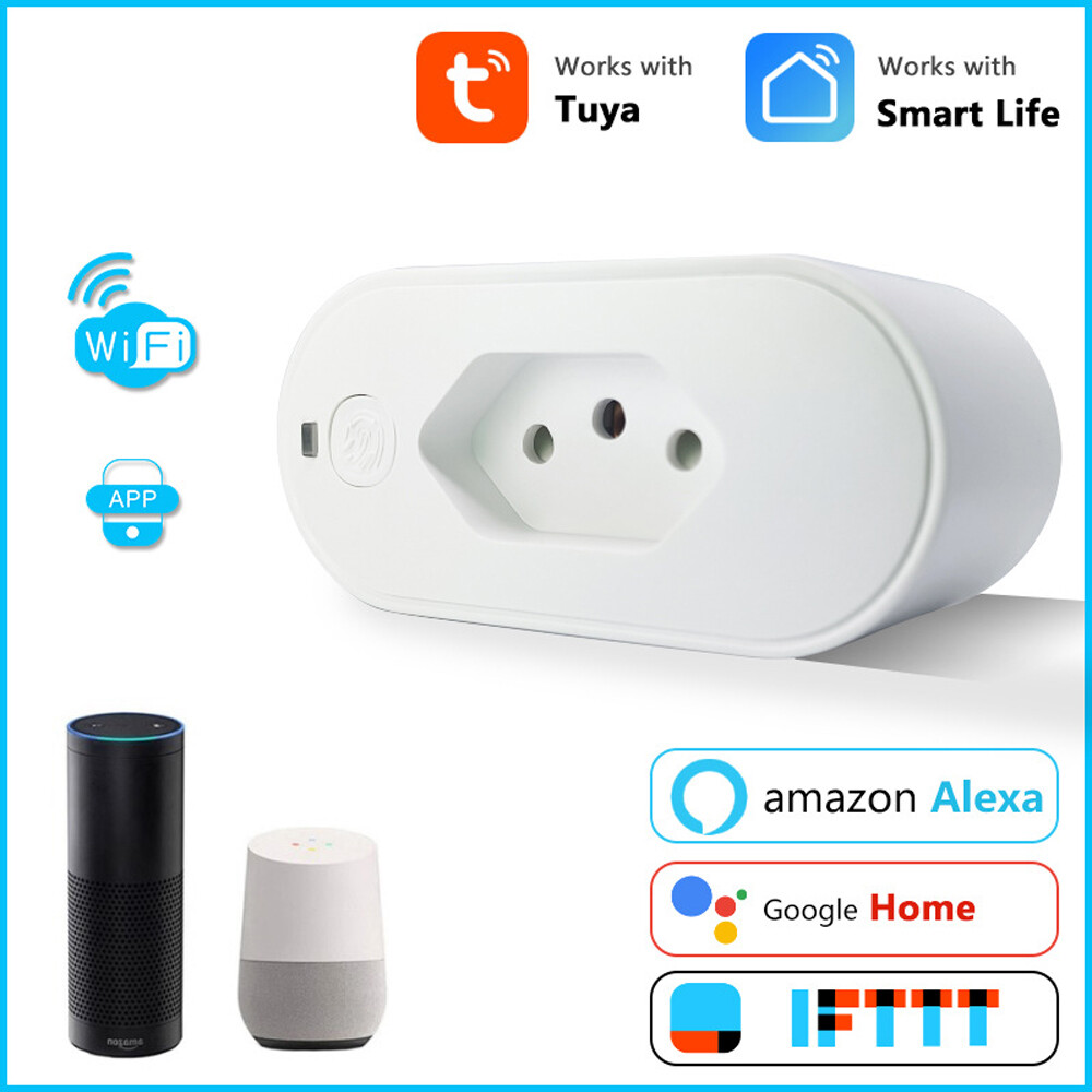 Smart Plug WiFi Socket EU 16A Timing Function Tuya SmartLife APP Alexa Google-image