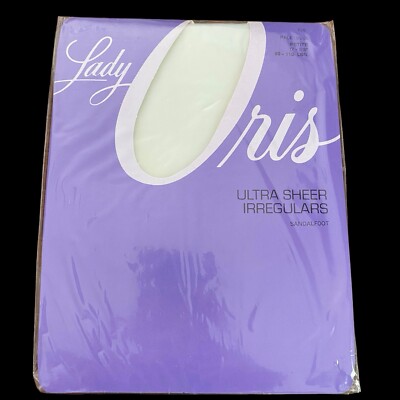Lady Oris Pantyhose Women's Petite Pale Blue Ultra Sheer Irregulars Sandalfoot