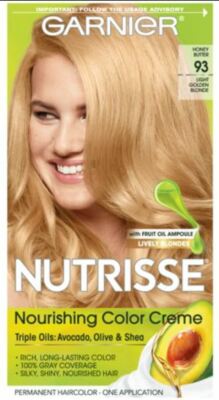 Garnier Nutrisse Nourishing Hair Color Crème 93 Honey Butter Light Golden Blonde