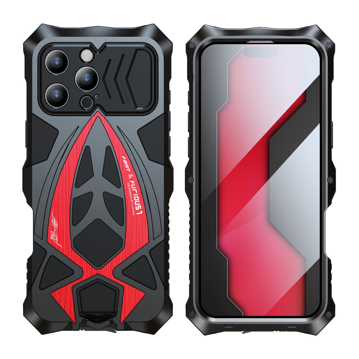 LUPHIE Rugged Metal Shockproof Armor Case For iPhone 17 16 15 14