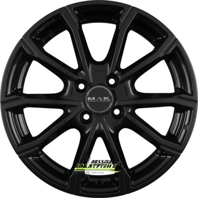 Mak DaVinci gloss black 7x17 ET37 - LK4/100 ML60.1 Felge Alu