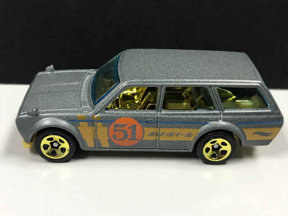 2019 Hot Wheels Black & Gold Series '71 Datsun 510 Wagon Gray