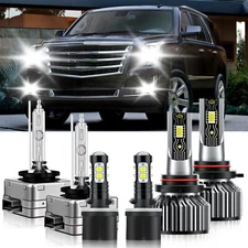 For Cadillac Escalade 2003-2006 6x LED Headlight High Lo Beam+Fog Light Bulb Kit