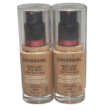COVERGIRL OUTLAST Stay Fabulous 3-IN-1 Foundation 960 Classic Tan 2pcs Read