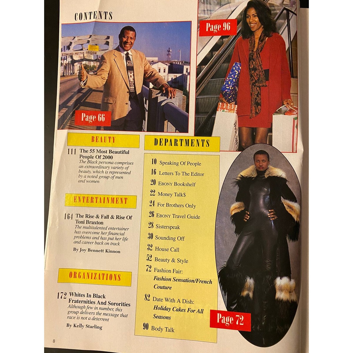 Ebony Magazine, December 2000, Cover Feature Story Toni Braxton