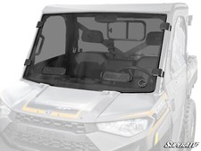 SuperATV Scratch Resistant Vented/Dark Tinted Windshield for Polaris Ranger 1000