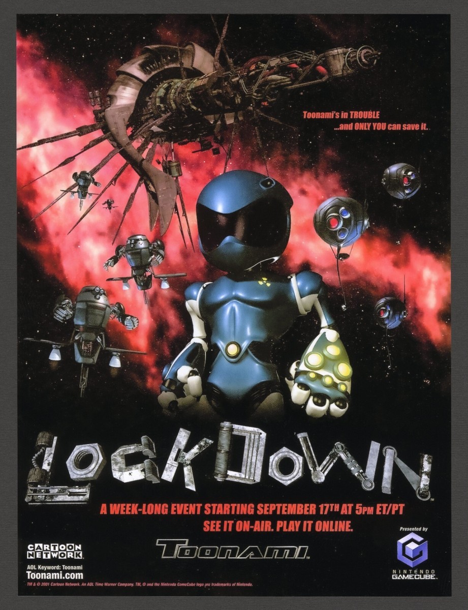 TOONAMI Lockdown 2001 Thundercats Dragon Ball Z DBZ Promo Ad Art