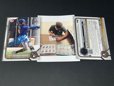 Jackson Chourio Brewers Auto Signed 2022 1st Bowman Base Beckett Holo Paint /