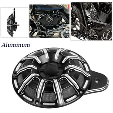 Black Cut 110 dB Horn Speaker Cover Fits For Harley Touring 99-23 Big Twin Cam