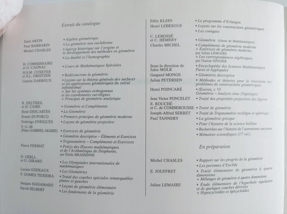 Exercices de géométrie moderne Georges Papelier Edición en Francés - Imagen 2 de 4