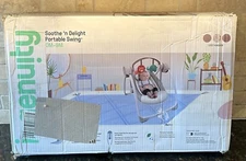 Ingenuity Soothe 'n Delight 6-Speed Compact Portable Baby Swing - NEW IN BOX