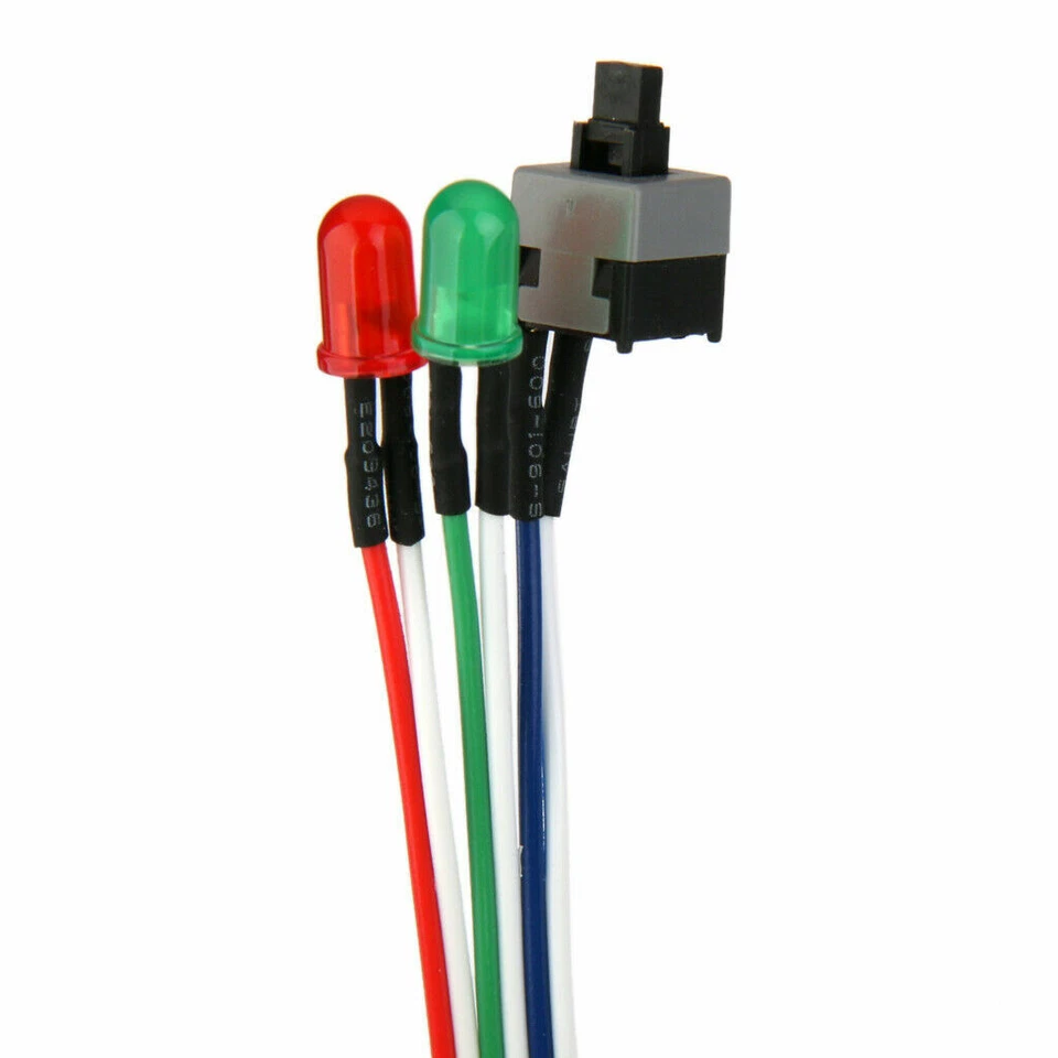 ATX PC Computer Motherboard Stromkabel Schalter Ein / Aus / Zurücksetzen mit LED - Bild 4 von 4