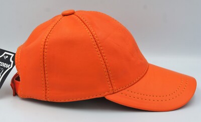 New 100% Real Genuine Lambskin Leather Baseball Cap Hat Sports Visor 42 COLORS