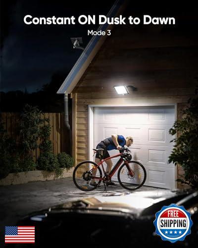 JACKYLED Upgraded Solar Flood Lights Outdoor Motion Sensor, 1000 Lumens Dusk - Picture 3 of 5