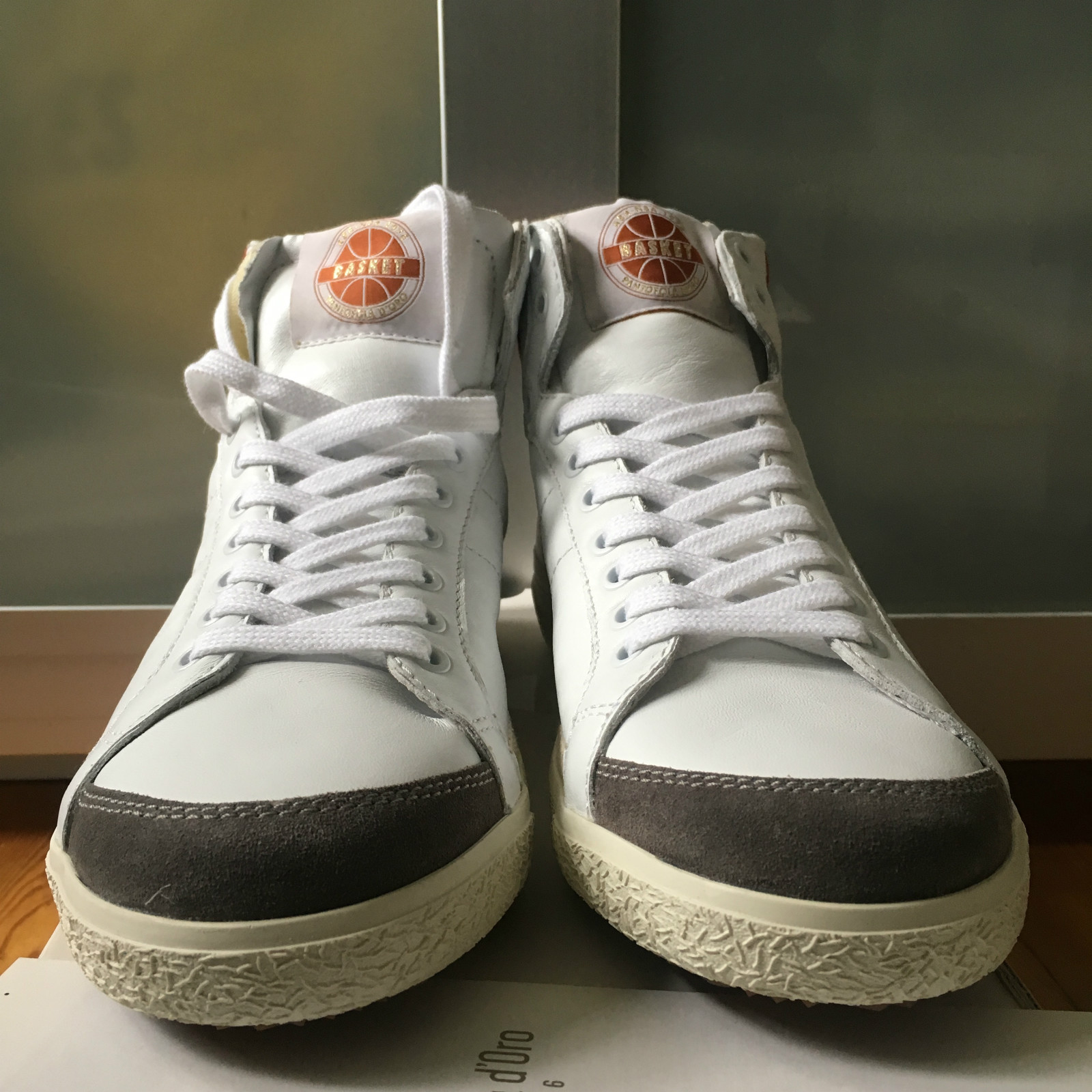 PANTOFOLA D’ORO Scarpe da ginnastica alte Pantofola d'Oro in pelle molto cool 11 cm 42 laurent celine