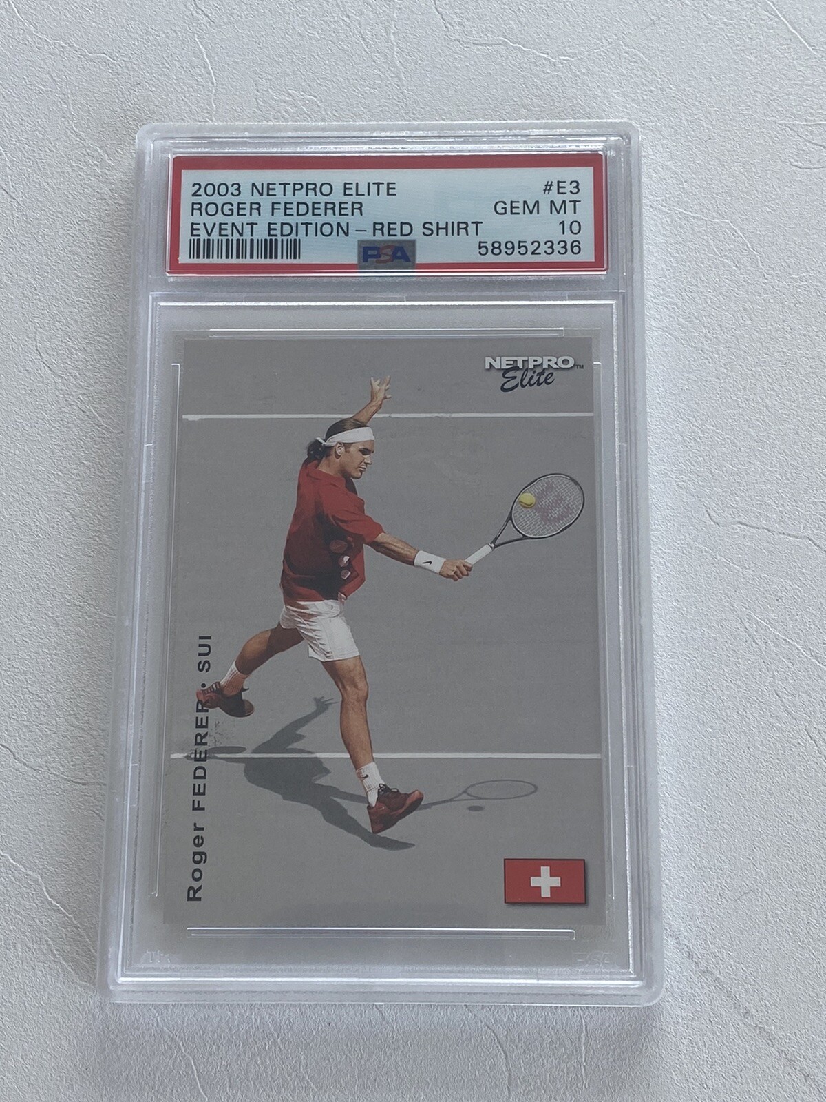 その他 2003 Netpro Elite Roger Federer PSA10 Roger Federer 2003 NetPro Elite #E3 Event Edition (Red Shirt