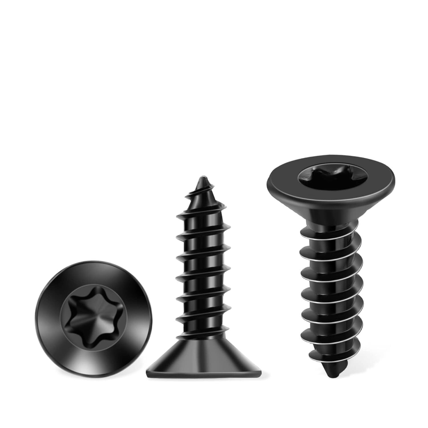 100 PCS Flat Head Torx Wood Screws 18-8 Stainless Steel T25 Drive