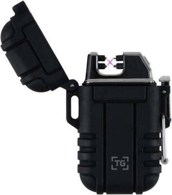 TG Plasma Lighter Windproof Waterproof USB Rechargeable Flameless Dual Arc