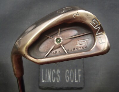 Linkshänder Ping ISI BeCu Green Dot Sand Wedge Regular Stahlschaft Lamkin Grip