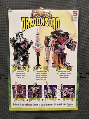 Sealed Dragonzord Green Ranger Mighty Morphin Power Rangers 1993