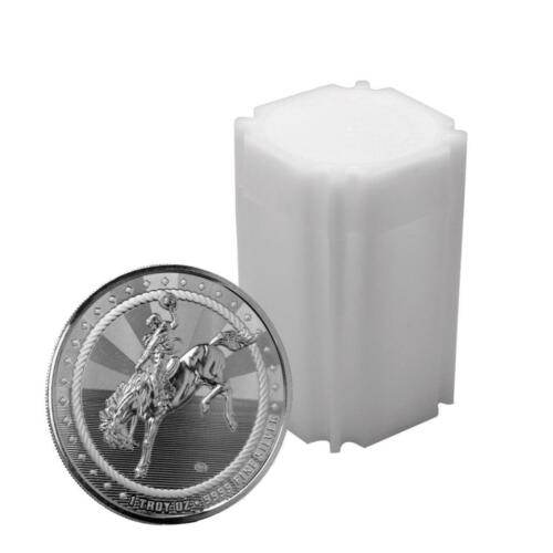 20 x 1 oz Silver Cowboy Rounds w/ Buffalo Privy .9999 Silver Rounds (Tube) #A578 - 第 1/7 張圖片