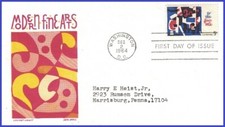 USA7 #1259 ADDR CACHET CRAFT FDC   Fine Arts