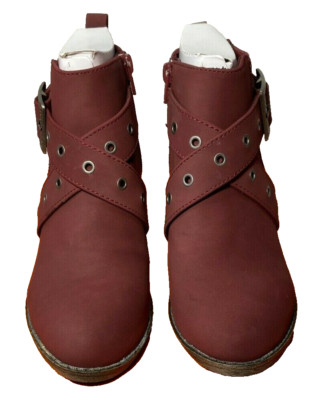 Damen Stiefelette Rocket Dog UK 3 / EU 36 Saxx Ontario Oxblood Red Reißverschluss