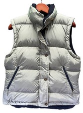 Woolrich Duck Downs Reversable Puffer Vest Green Black Womens Size S