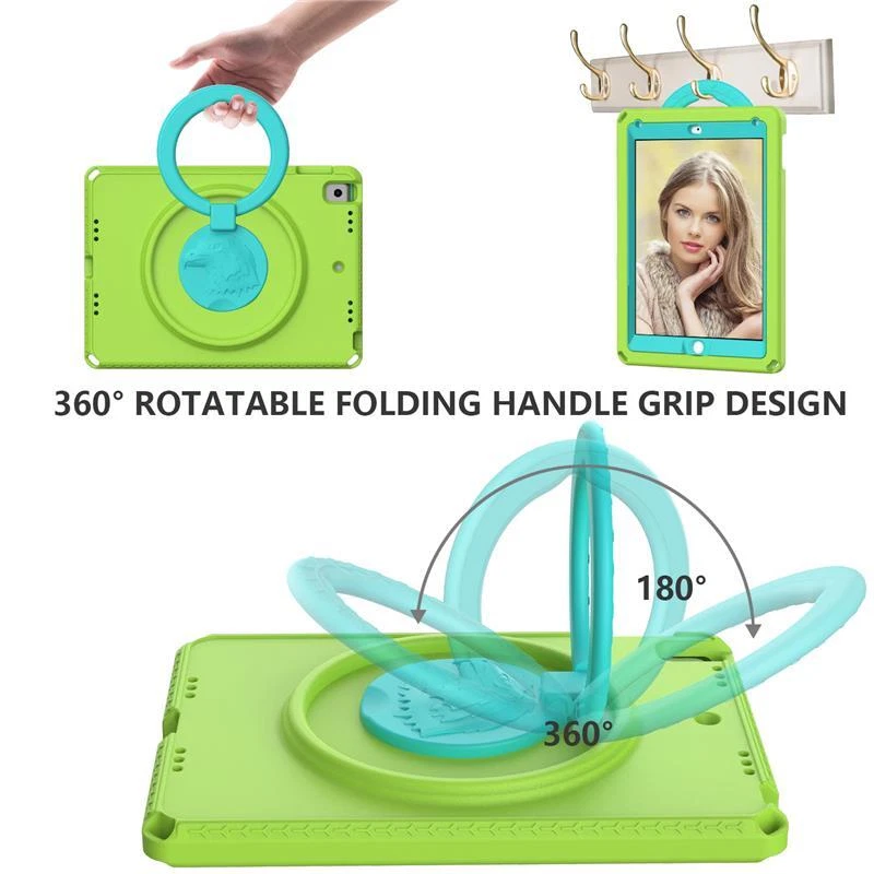 Kids Case For iPad 6th 5th Air 2 Pro 9.7 Generation Shockproof Cover Stand Strap - Image 3 of 4