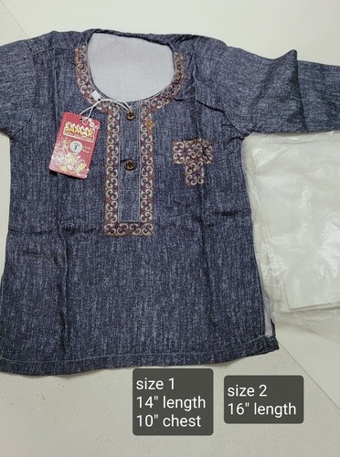 pakistani kids shalwar kameez Baby Boy 2 Piece Dress. SIZE 1 ONLY LEFT - Picture 3 of 3