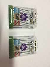 Champ Fly Tees, 3 1/4" White Tees 2-PACK SPECIAL , NEW, 25 tees per pack 
