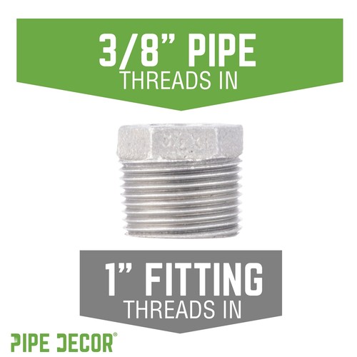 1 in. x 3/8 in. Galvanized Iron Bushing - Picture 4 of 5