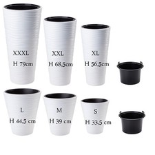 Blumenkübel Slim Rund Welle Design Einsatz P...
