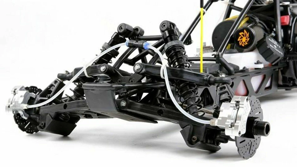 Front Wheel Hydraulic Brake System for 1/5 Scale HPI KM Baja 5B 5SC Rovan RC Car - Image 3 of 4