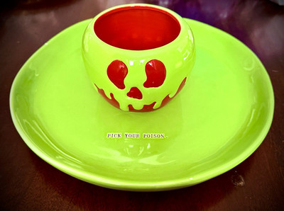 Rae Dunn Disney Villains Pick Your Poison Plate & Skull Bowl Platter