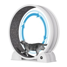 45'' Cat Exercise Wheel for Indoor ,Cat Running Large Quiet Cat Treadmill ,Wihte