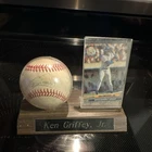 Ken Griffey Jr. Signed Baseball Seattle Mariners Display Case