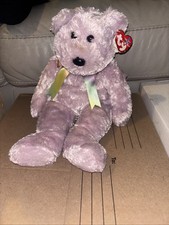 Ty Beanie Buddies  Sherbet  the Purple Teddy Bear Plush Toy