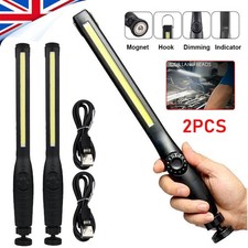 2 pack Rechargeable Cordless Work Light Torch Led COB Usb Inspection Lamp