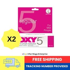 2x OXY 5 Regular For Mild Acne Pimple Medication and Treatment 25g FREE SHIPPING