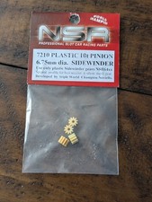 NSR 7210 Pinions 10t Sidewinder Plastic 6.75mm, 4/pk 1/32 Scale slot car parts