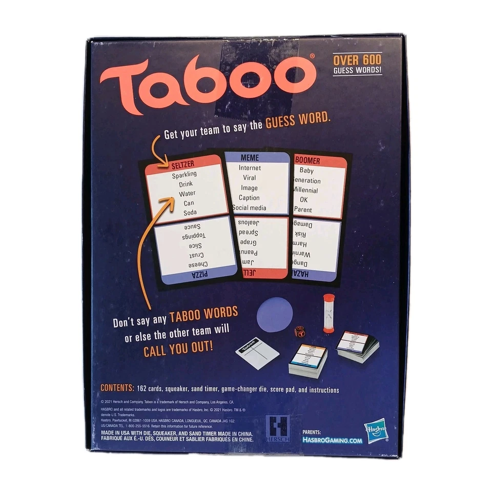 Taboo by Hasbro Gaming, 600+ Guess Words, Don't Say Taboo Words & Get Squeaked! - Image 2 of 3
